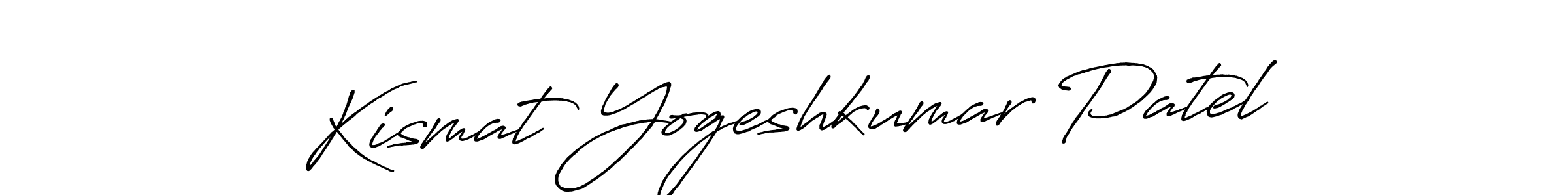 Antro_Vectra_Bolder is a professional signature style that is perfect for those who want to add a touch of class to their signature. It is also a great choice for those who want to make their signature more unique. Get Kismat Yogeshkumar Patel name to fancy signature for free. Kismat Yogeshkumar Patel signature style 7 images and pictures png
