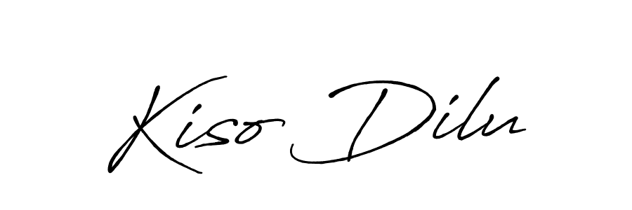 Make a beautiful signature design for name Kiso Dilu. With this signature (Antro_Vectra_Bolder) style, you can create a handwritten signature for free. Kiso Dilu signature style 7 images and pictures png