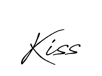 How to make Kiss signature? Antro_Vectra_Bolder is a professional autograph style. Create handwritten signature for Kiss name. Kiss signature style 7 images and pictures png