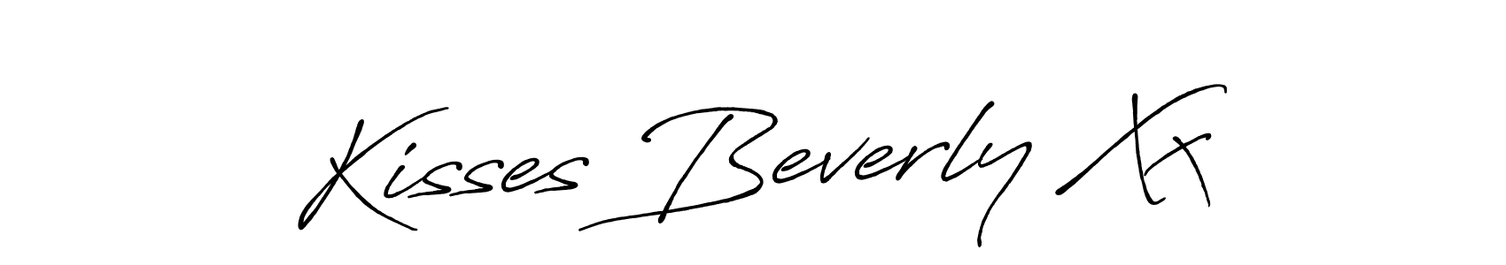 You should practise on your own different ways (Antro_Vectra_Bolder) to write your name (Kisses Beverly Xx) in signature. don't let someone else do it for you. Kisses Beverly Xx signature style 7 images and pictures png