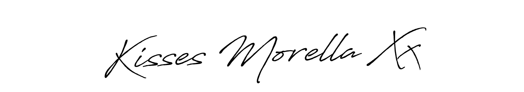 Similarly Antro_Vectra_Bolder is the best handwritten signature design. Signature creator online .You can use it as an online autograph creator for name Kisses Morella Xx. Kisses Morella Xx signature style 7 images and pictures png
