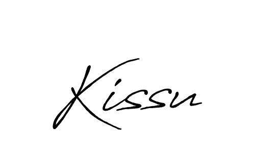 How to make Kissu signature? Antro_Vectra_Bolder is a professional autograph style. Create handwritten signature for Kissu name. Kissu signature style 7 images and pictures png