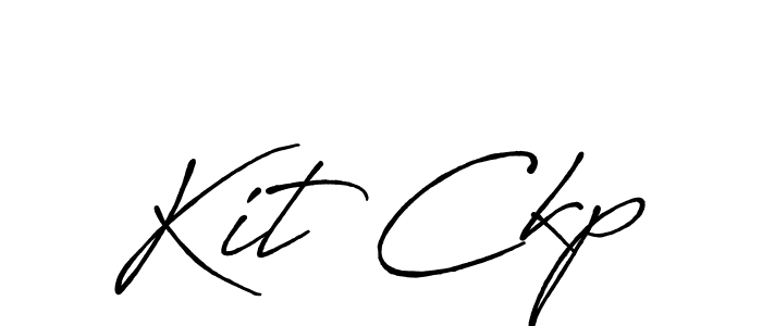 Make a beautiful signature design for name Kit Ckp. With this signature (Antro_Vectra_Bolder) style, you can create a handwritten signature for free. Kit Ckp signature style 7 images and pictures png