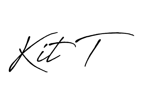 Kit T stylish signature style. Best Handwritten Sign (Antro_Vectra_Bolder) for my name. Handwritten Signature Collection Ideas for my name Kit T. Kit T signature style 7 images and pictures png