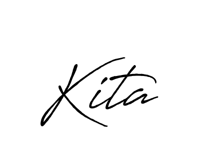 Design your own signature with our free online signature maker. With this signature software, you can create a handwritten (Antro_Vectra_Bolder) signature for name Kita. Kita signature style 7 images and pictures png