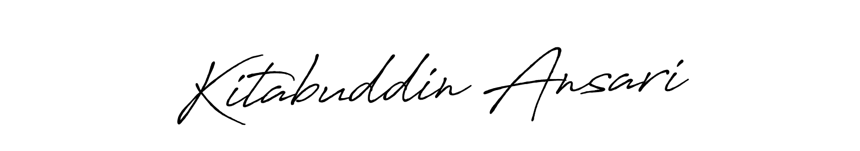 You should practise on your own different ways (Antro_Vectra_Bolder) to write your name (Kitabuddin Ansari) in signature. don't let someone else do it for you. Kitabuddin Ansari signature style 7 images and pictures png