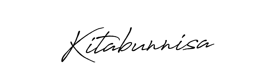 Create a beautiful signature design for name Kitabunnisa. With this signature (Antro_Vectra_Bolder) fonts, you can make a handwritten signature for free. Kitabunnisa signature style 7 images and pictures png