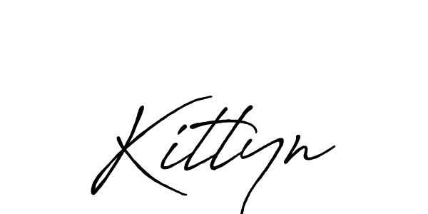 How to make Kitlyn name signature. Use Antro_Vectra_Bolder style for creating short signs online. This is the latest handwritten sign. Kitlyn signature style 7 images and pictures png