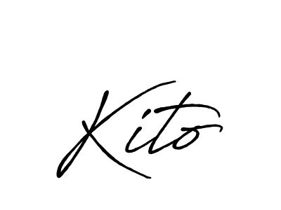 How to make Kito signature? Antro_Vectra_Bolder is a professional autograph style. Create handwritten signature for Kito name. Kito signature style 7 images and pictures png