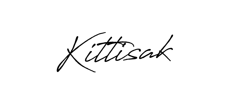 Make a beautiful signature design for name Kittisak. With this signature (Antro_Vectra_Bolder) style, you can create a handwritten signature for free. Kittisak signature style 7 images and pictures png