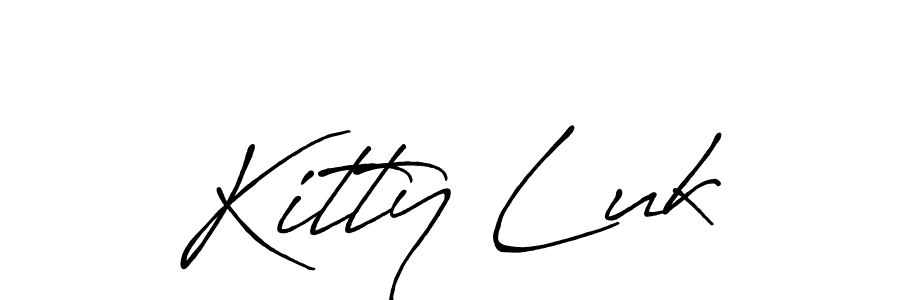 Kitty Luk stylish signature style. Best Handwritten Sign (Antro_Vectra_Bolder) for my name. Handwritten Signature Collection Ideas for my name Kitty Luk. Kitty Luk signature style 7 images and pictures png