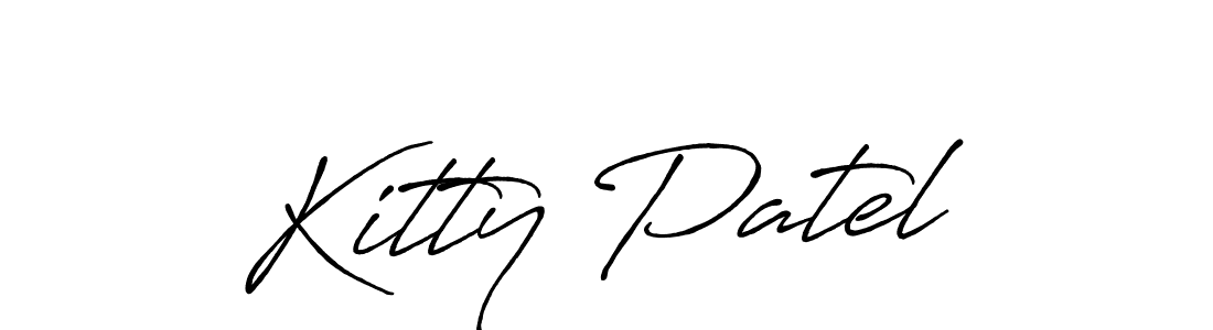 Make a beautiful signature design for name Kitty Patel. With this signature (Antro_Vectra_Bolder) style, you can create a handwritten signature for free. Kitty Patel signature style 7 images and pictures png