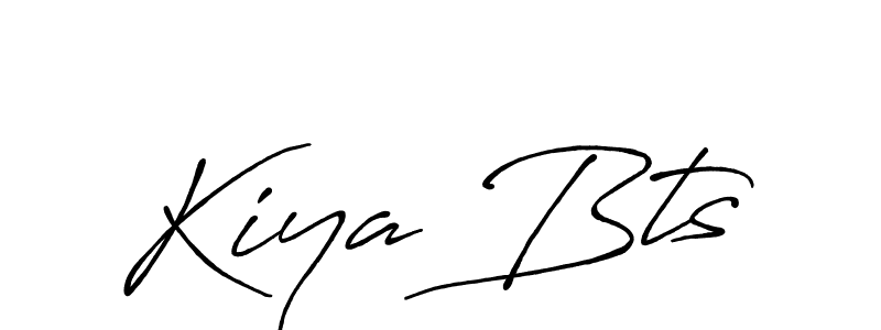 Make a beautiful signature design for name Kiya Bts. With this signature (Antro_Vectra_Bolder) style, you can create a handwritten signature for free. Kiya Bts signature style 7 images and pictures png