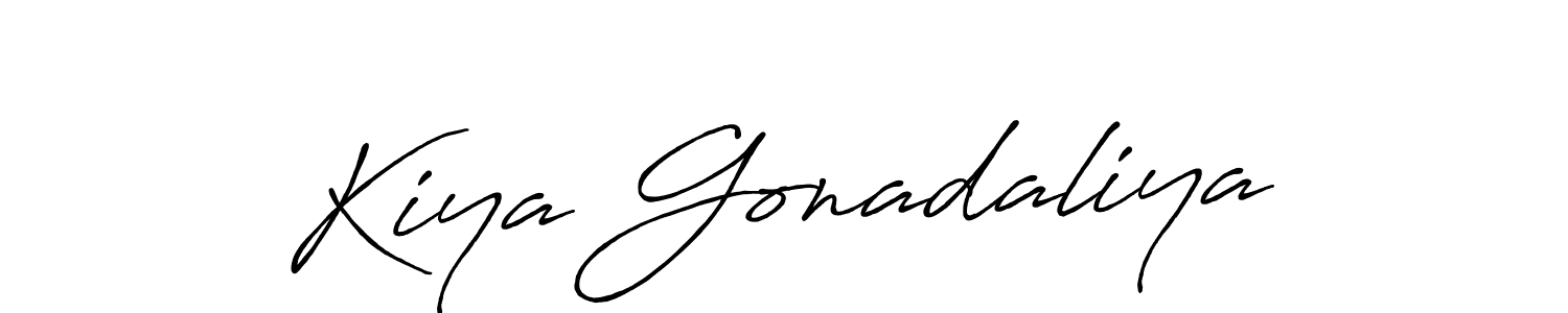 It looks lik you need a new signature style for name Kiya Gonadaliya. Design unique handwritten (Antro_Vectra_Bolder) signature with our free signature maker in just a few clicks. Kiya Gonadaliya signature style 7 images and pictures png