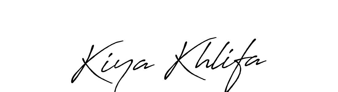 Also we have Kiya Khlifa name is the best signature style. Create professional handwritten signature collection using Antro_Vectra_Bolder autograph style. Kiya Khlifa signature style 7 images and pictures png