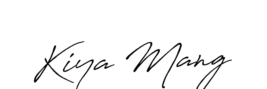 How to make Kiya Mang signature? Antro_Vectra_Bolder is a professional autograph style. Create handwritten signature for Kiya Mang name. Kiya Mang signature style 7 images and pictures png