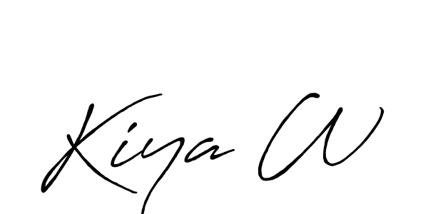 Also You can easily find your signature by using the search form. We will create Kiya W name handwritten signature images for you free of cost using Antro_Vectra_Bolder sign style. Kiya W signature style 7 images and pictures png