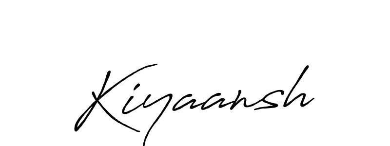 Make a beautiful signature design for name Kiyaansh. With this signature (Antro_Vectra_Bolder) style, you can create a handwritten signature for free. Kiyaansh signature style 7 images and pictures png