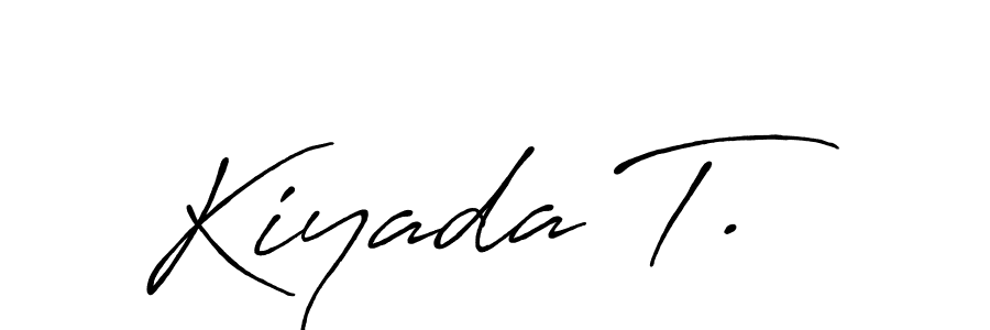 if you are searching for the best signature style for your name Kiyada T.. so please give up your signature search. here we have designed multiple signature styles  using Antro_Vectra_Bolder. Kiyada T. signature style 7 images and pictures png