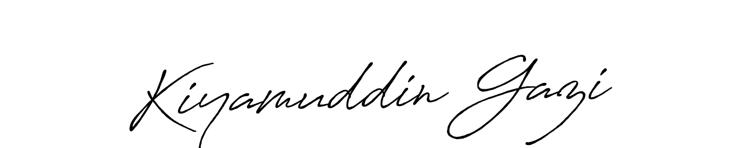 Design your own signature with our free online signature maker. With this signature software, you can create a handwritten (Antro_Vectra_Bolder) signature for name Kiyamuddin Gazi. Kiyamuddin Gazi signature style 7 images and pictures png