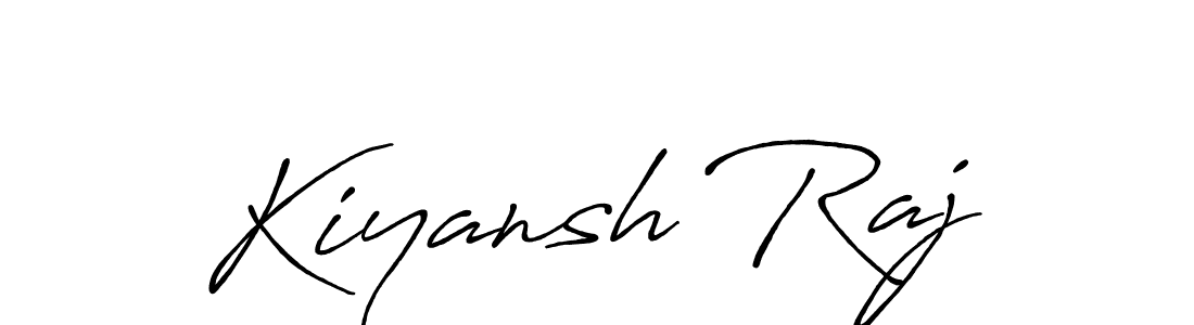 How to make Kiyansh Raj name signature. Use Antro_Vectra_Bolder style for creating short signs online. This is the latest handwritten sign. Kiyansh Raj signature style 7 images and pictures png