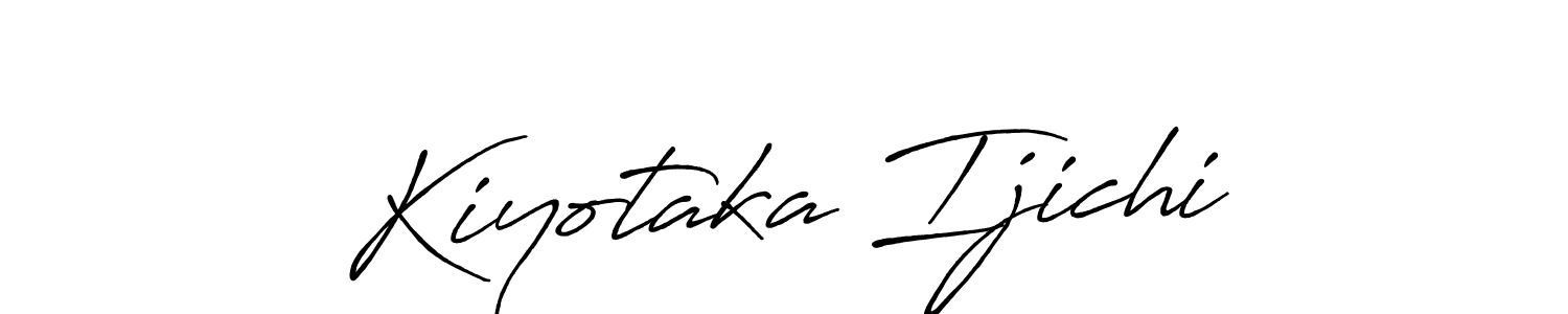 Also we have Kiyotaka Ijichi name is the best signature style. Create professional handwritten signature collection using Antro_Vectra_Bolder autograph style. Kiyotaka Ijichi signature style 7 images and pictures png