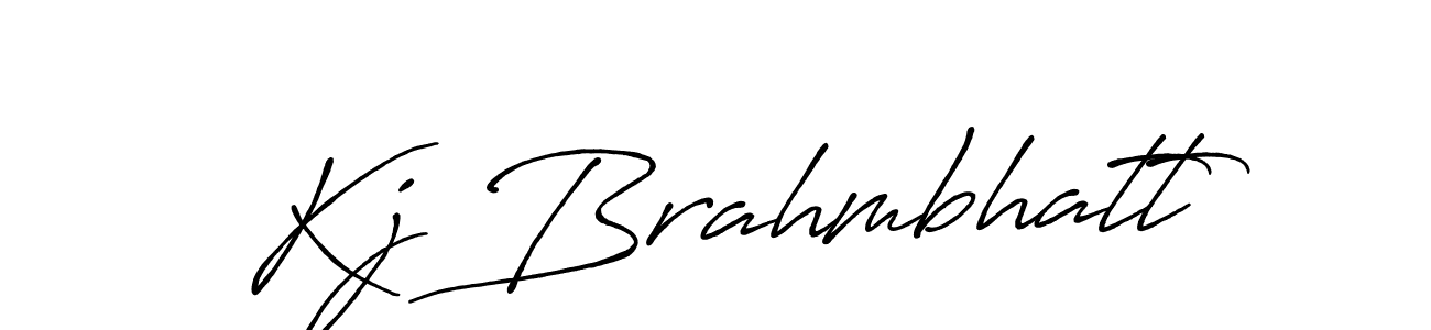 How to make Kj Brahmbhatt signature? Antro_Vectra_Bolder is a professional autograph style. Create handwritten signature for Kj Brahmbhatt name. Kj Brahmbhatt signature style 7 images and pictures png