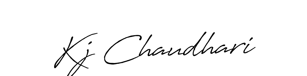 Design your own signature with our free online signature maker. With this signature software, you can create a handwritten (Antro_Vectra_Bolder) signature for name Kj Chaudhari. Kj Chaudhari signature style 7 images and pictures png