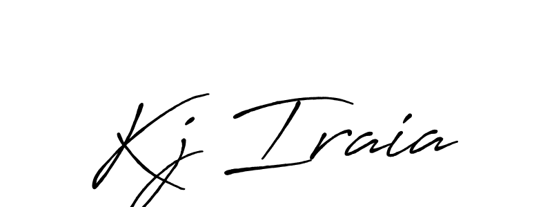 Design your own signature with our free online signature maker. With this signature software, you can create a handwritten (Antro_Vectra_Bolder) signature for name Kj Iraia. Kj Iraia signature style 7 images and pictures png