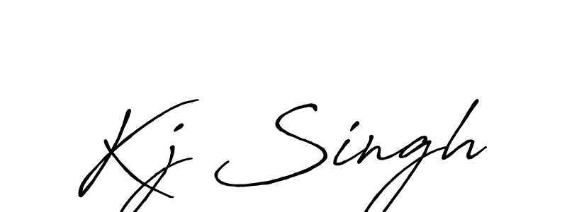 How to make Kj Singh signature? Antro_Vectra_Bolder is a professional autograph style. Create handwritten signature for Kj Singh name. Kj Singh signature style 7 images and pictures png