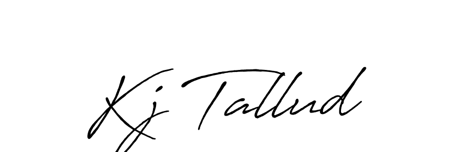 Make a beautiful signature design for name Kj Tallud. With this signature (Antro_Vectra_Bolder) style, you can create a handwritten signature for free. Kj Tallud signature style 7 images and pictures png