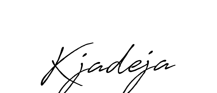 Kjadeja stylish signature style. Best Handwritten Sign (Antro_Vectra_Bolder) for my name. Handwritten Signature Collection Ideas for my name Kjadeja. Kjadeja signature style 7 images and pictures png