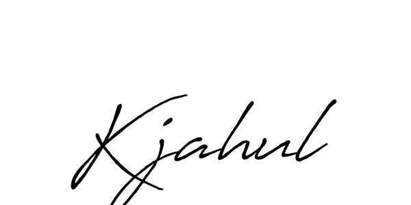 Make a beautiful signature design for name Kjahul. With this signature (Antro_Vectra_Bolder) style, you can create a handwritten signature for free. Kjahul signature style 7 images and pictures png