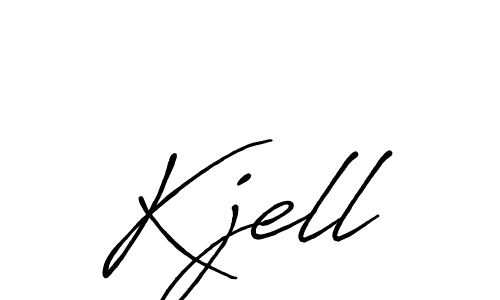 How to make Kjell name signature. Use Antro_Vectra_Bolder style for creating short signs online. This is the latest handwritten sign. Kjell signature style 7 images and pictures png