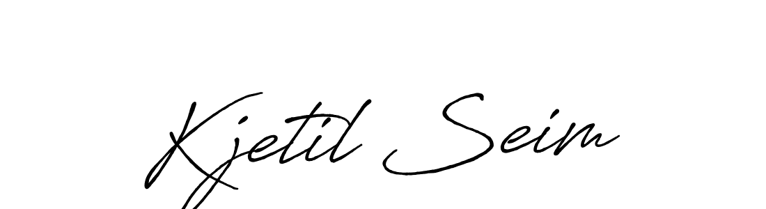 Create a beautiful signature design for name Kjetil Seim. With this signature (Antro_Vectra_Bolder) fonts, you can make a handwritten signature for free. Kjetil Seim signature style 7 images and pictures png