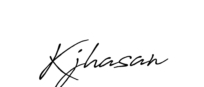 Create a beautiful signature design for name Kjhasan. With this signature (Antro_Vectra_Bolder) fonts, you can make a handwritten signature for free. Kjhasan signature style 7 images and pictures png
