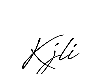Use a signature maker to create a handwritten signature online. With this signature software, you can design (Antro_Vectra_Bolder) your own signature for name Kjli. Kjli signature style 7 images and pictures png