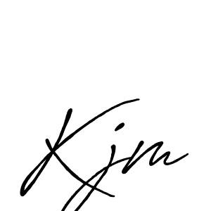 Create a beautiful signature design for name Kjm. With this signature (Antro_Vectra_Bolder) fonts, you can make a handwritten signature for free. Kjm signature style 7 images and pictures png