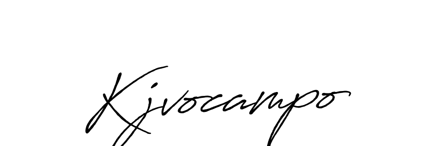 Use a signature maker to create a handwritten signature online. With this signature software, you can design (Antro_Vectra_Bolder) your own signature for name Kjvocampo. Kjvocampo signature style 7 images and pictures png