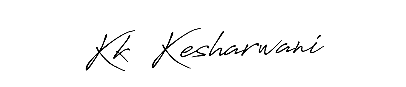 Make a beautiful signature design for name Kk  Kesharwani. With this signature (Antro_Vectra_Bolder) style, you can create a handwritten signature for free. Kk  Kesharwani signature style 7 images and pictures png