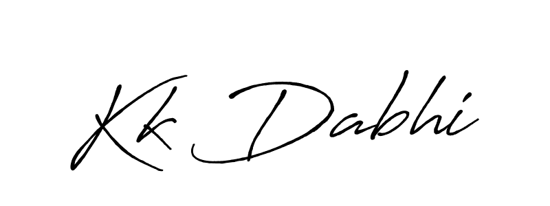 Create a beautiful signature design for name Kk Dabhi. With this signature (Antro_Vectra_Bolder) fonts, you can make a handwritten signature for free. Kk Dabhi signature style 7 images and pictures png