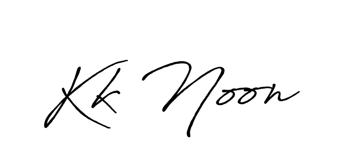 How to make Kk Noon name signature. Use Antro_Vectra_Bolder style for creating short signs online. This is the latest handwritten sign. Kk Noon signature style 7 images and pictures png
