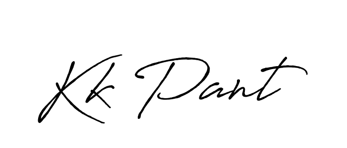 Use a signature maker to create a handwritten signature online. With this signature software, you can design (Antro_Vectra_Bolder) your own signature for name Kk Pant. Kk Pant signature style 7 images and pictures png