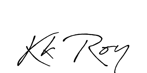 Create a beautiful signature design for name Kk Roy. With this signature (Antro_Vectra_Bolder) fonts, you can make a handwritten signature for free. Kk Roy signature style 7 images and pictures png