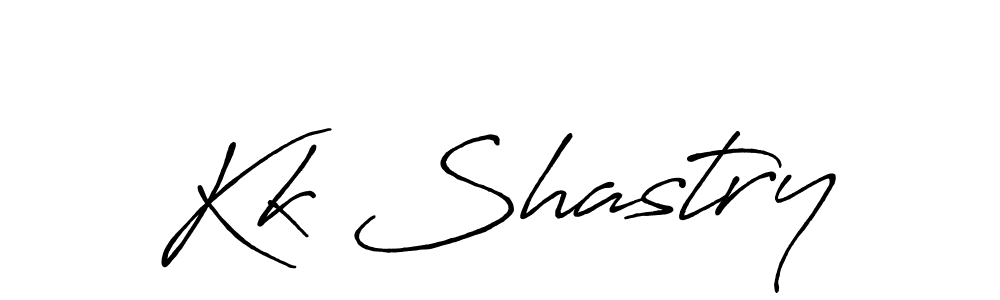 Create a beautiful signature design for name Kk Shastry. With this signature (Antro_Vectra_Bolder) fonts, you can make a handwritten signature for free. Kk Shastry signature style 7 images and pictures png
