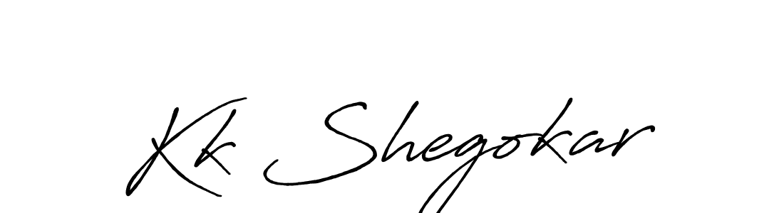 Make a beautiful signature design for name Kk Shegokar. With this signature (Antro_Vectra_Bolder) style, you can create a handwritten signature for free. Kk Shegokar signature style 7 images and pictures png