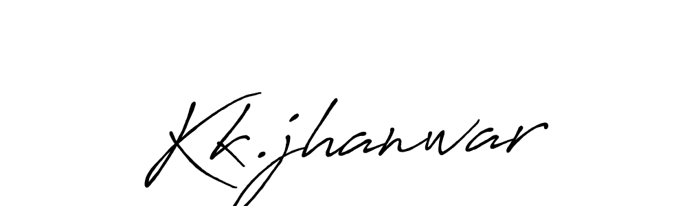Create a beautiful signature design for name Kk.jhanwar. With this signature (Antro_Vectra_Bolder) fonts, you can make a handwritten signature for free. Kk.jhanwar signature style 7 images and pictures png