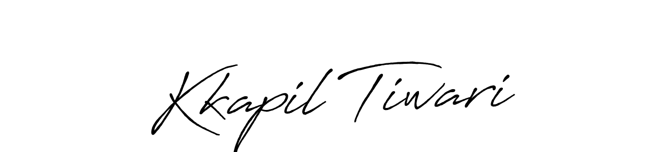 Design your own signature with our free online signature maker. With this signature software, you can create a handwritten (Antro_Vectra_Bolder) signature for name Kkapil Tiwari. Kkapil Tiwari signature style 7 images and pictures png