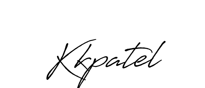 Make a beautiful signature design for name Kkpatel. With this signature (Antro_Vectra_Bolder) style, you can create a handwritten signature for free. Kkpatel signature style 7 images and pictures png