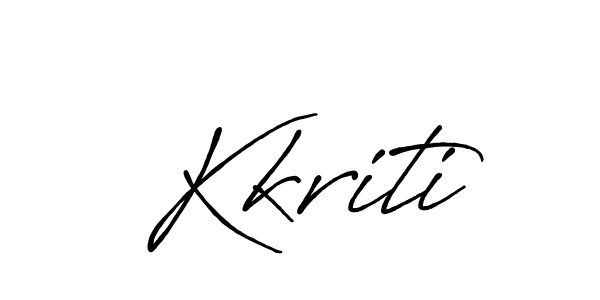 Make a beautiful signature design for name Kkriti. With this signature (Antro_Vectra_Bolder) style, you can create a handwritten signature for free. Kkriti signature style 7 images and pictures png
